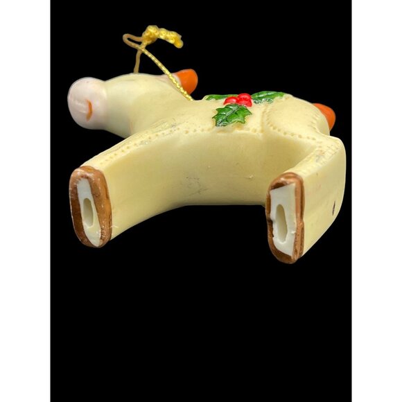 Vintage 70s HOMCO Farm Animal Christmas Porcelain Ornaments Reindeer - Picture 4 of 5